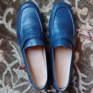 Talbots Classic Penny Loafer Flats Navy Blue